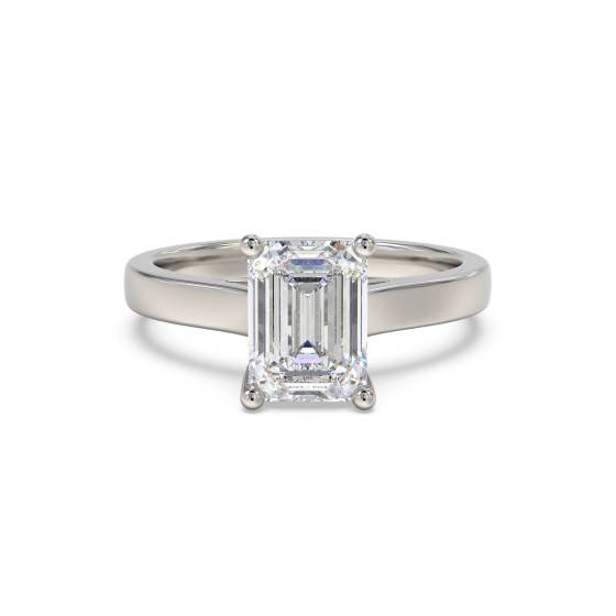 Moderner Verlobungsring mit Smaragd und Diamanten
