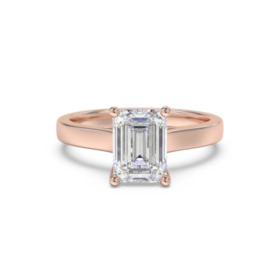 Moderner Verlobungsring mit Smaragd und Diamanten