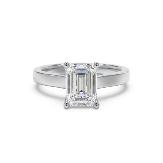 Moderner Verlobungsring mit Smaragd und Diamanten
