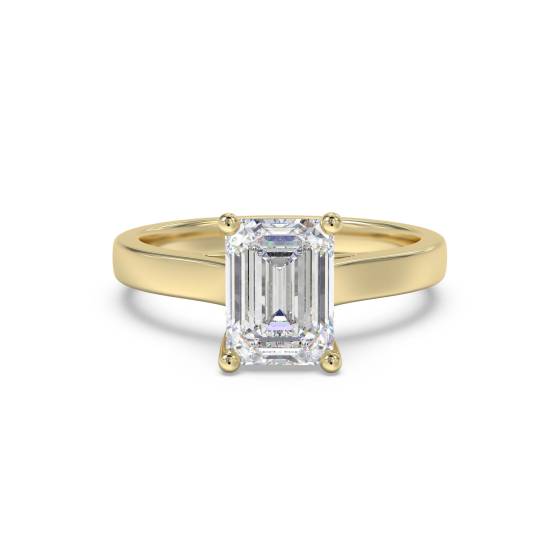Moderner Verlobungsring mit Smaragd und Diamanten