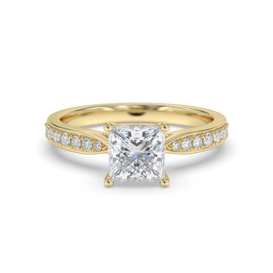Prinzessinnen-Diamant-Schulterset-Ring