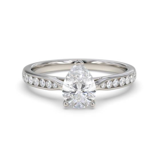 Birnenförmiger Diamant-Schulterring