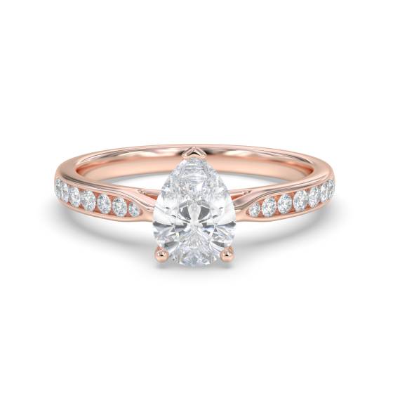 Birnenförmiger Diamant-Schulterring
