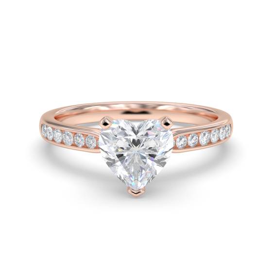 Moderner Herz-Diamant-Schulterring