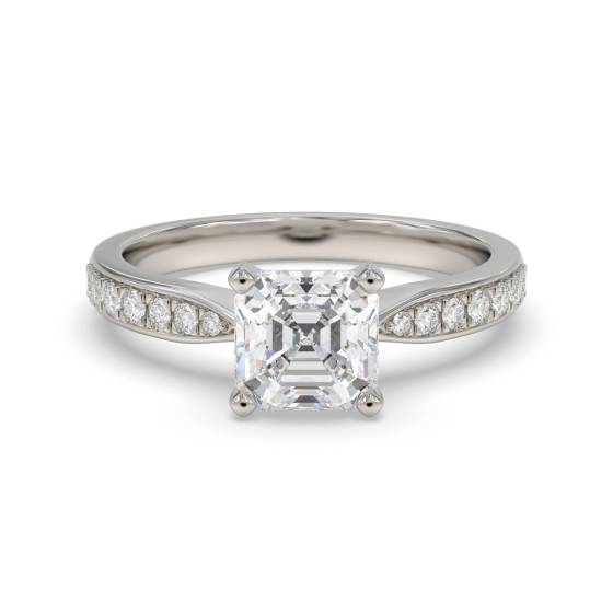Asscher-Diamant-Schulterring