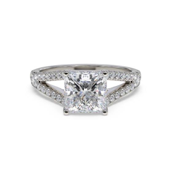 Prinzessinnen-Diamant-Schulterset-Ring