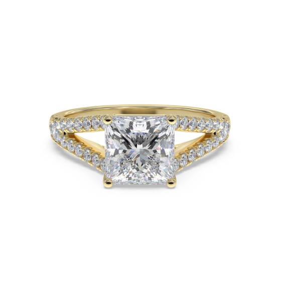 Prinzessinnen-Diamant-Schulterset-Ring
