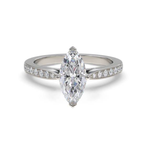 Marquise-Diamant-Schulter-Set-Ring