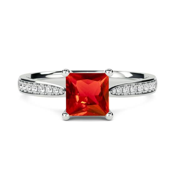 Rubin- und Diamantring
