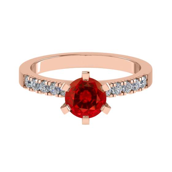 Rubin- und Diamantring