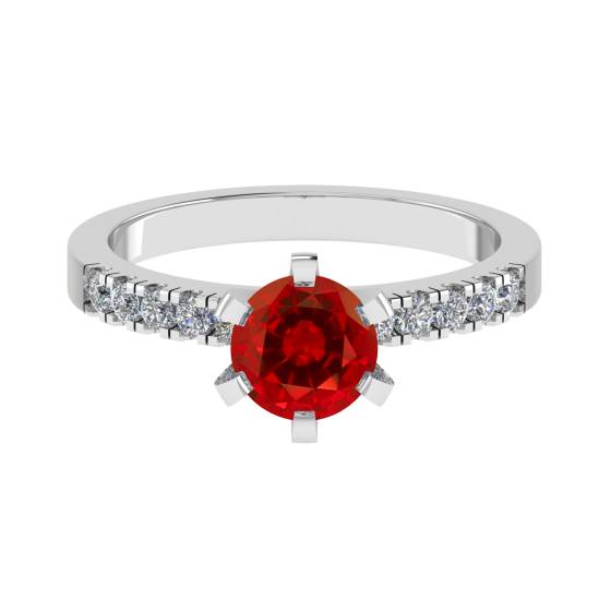 Rubin- und Diamantring