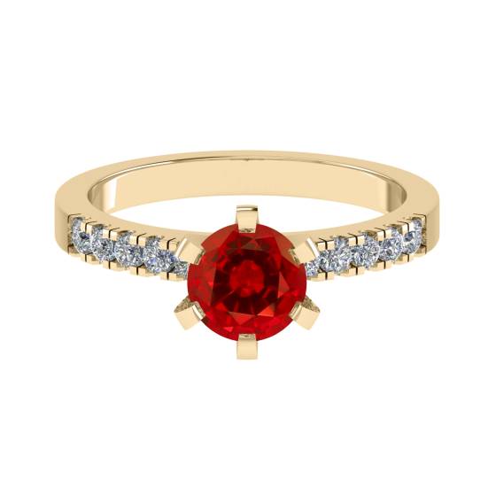 Rubin- und Diamantring