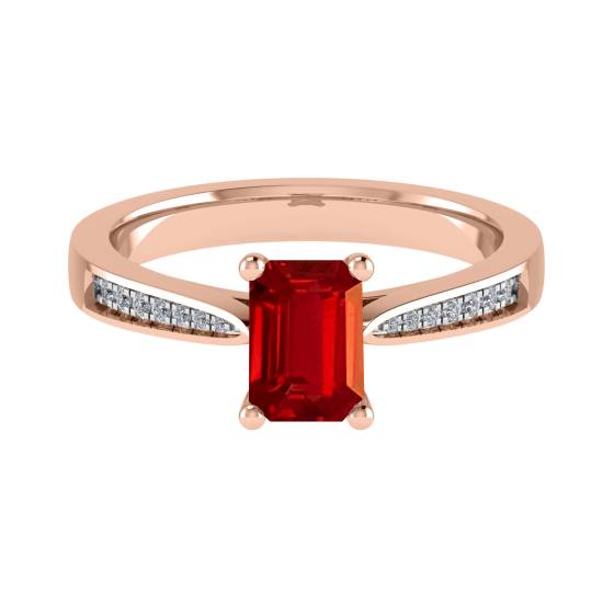 Rubin- und Diamantring
