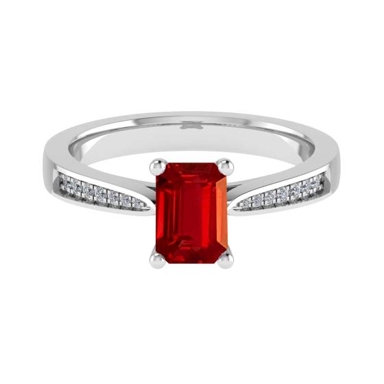Rubin- und Diamantring