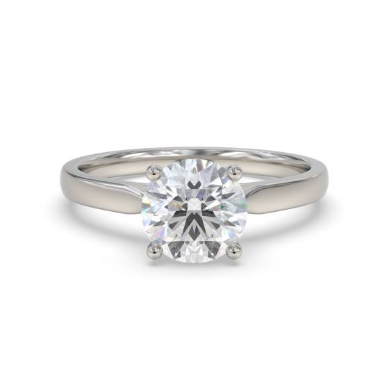 Verlobungsring mit rundem, natürlichem Diamanten (1,06 ct, SI2/I)