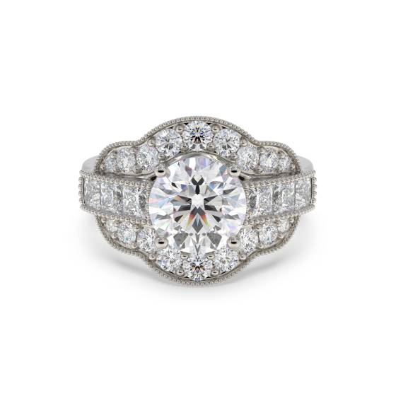 Moderner runder Diamant-Designerring