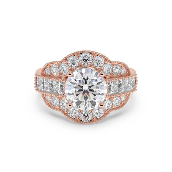 Moderner runder Diamant-Designerring
