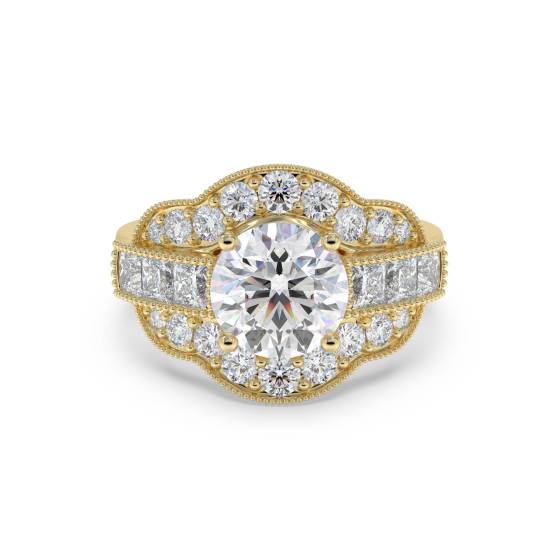 Moderner runder Diamant-Designerring