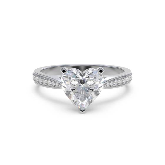Moderner Herz-Diamant-Schulterring