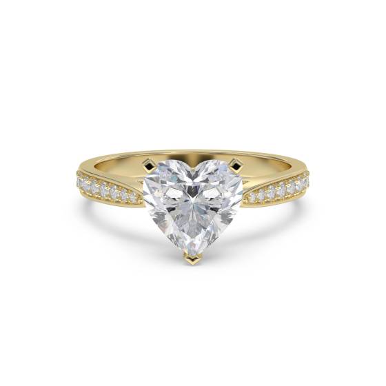 Moderner Herz-Diamant-Schulterring