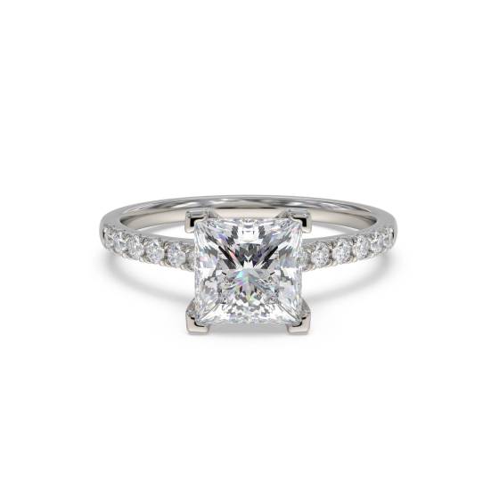 Prinzessinnen-Diamant-Schulterset-Ring