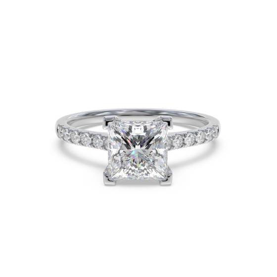 Prinzessinnen-Diamant-Schulterset-Ring