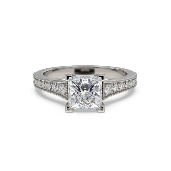 Prinzessinnen-Diamant-Schulterset-Ring