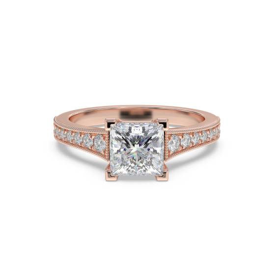 Prinzessinnen-Diamant-Schulterset-Ring