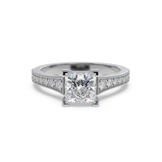 Prinzessinnen-Diamant-Schulterset-Ring