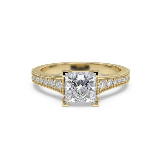 Prinzessinnen-Diamant-Schulterset-Ring