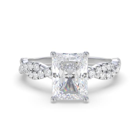 Infinity Twist Radiant Diamond Vintage Verlobungsring