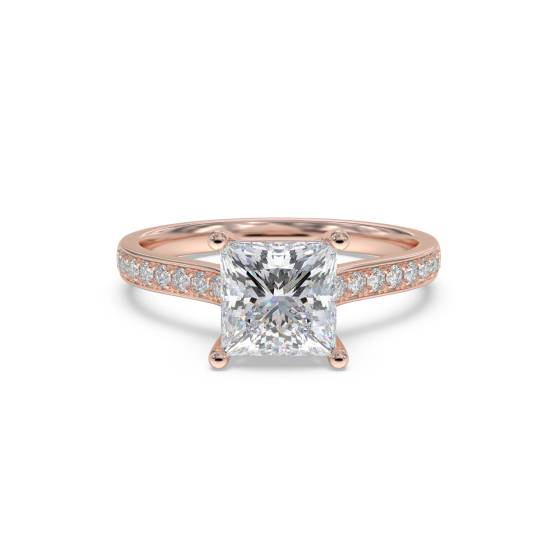 Prinzessinnen-Diamant-Schulterset-Ring