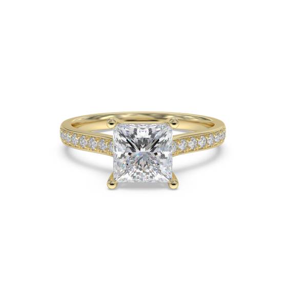 Prinzessinnen-Diamant-Schulterset-Ring