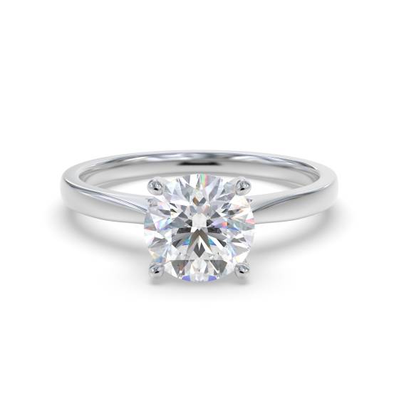 Verlobungsring mit rundem Diamanten