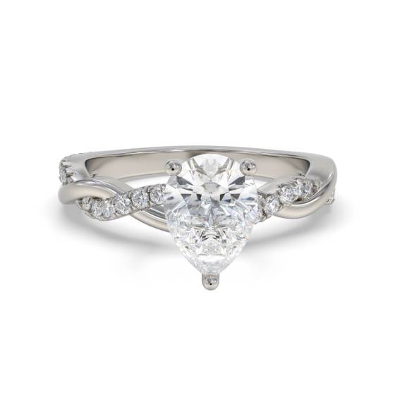 Infinity Twist Birnenförmiger Diamant-Verlobungsring