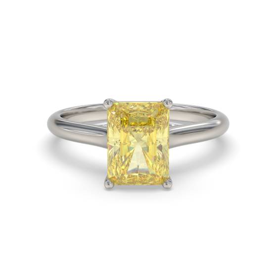 Eleganter Verlobungsring mit strahlend gelbem Diamanten