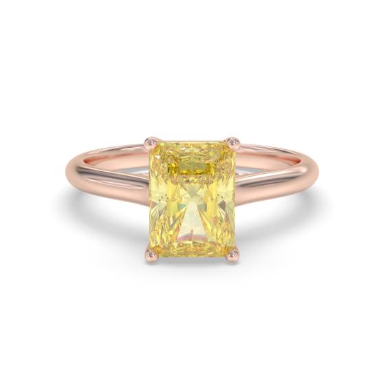 Eleganter Verlobungsring mit strahlend gelbem Diamanten