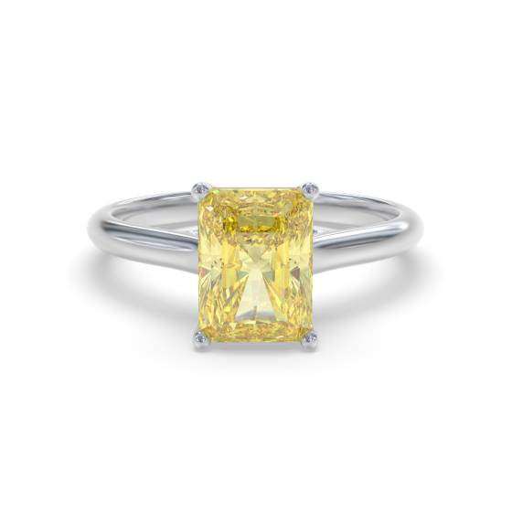 Eleganter Verlobungsring mit strahlend gelbem Diamanten