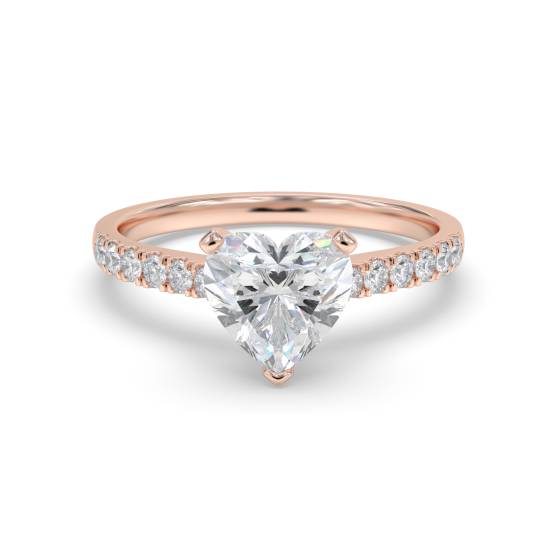 Moderner Herz-Diamant-Schulterring