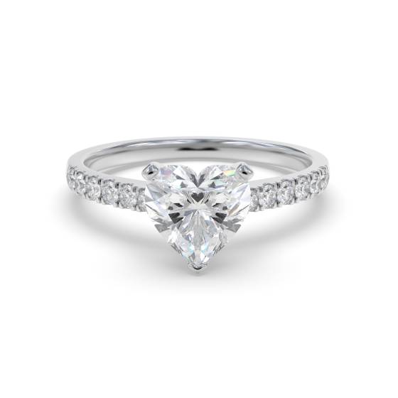 Moderner Herz-Diamant-Schulterring