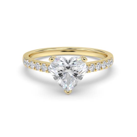 Moderner Herz-Diamant-Schulterring