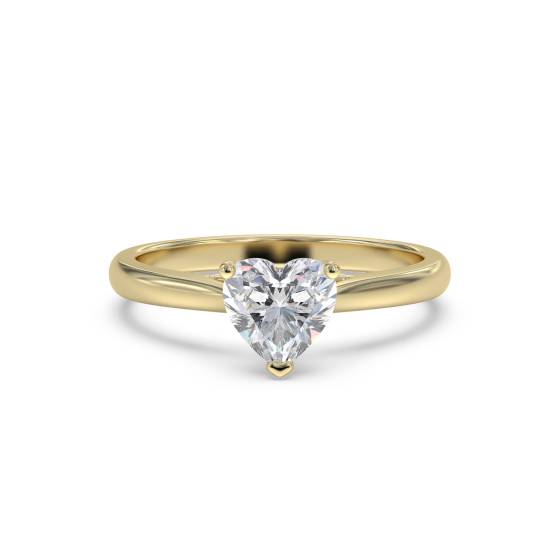 Klassischer Verlobungsring mit Herzdiamant