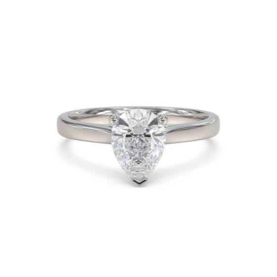 Klassischer Verlobungsring mit birnenförmigem Diamanten