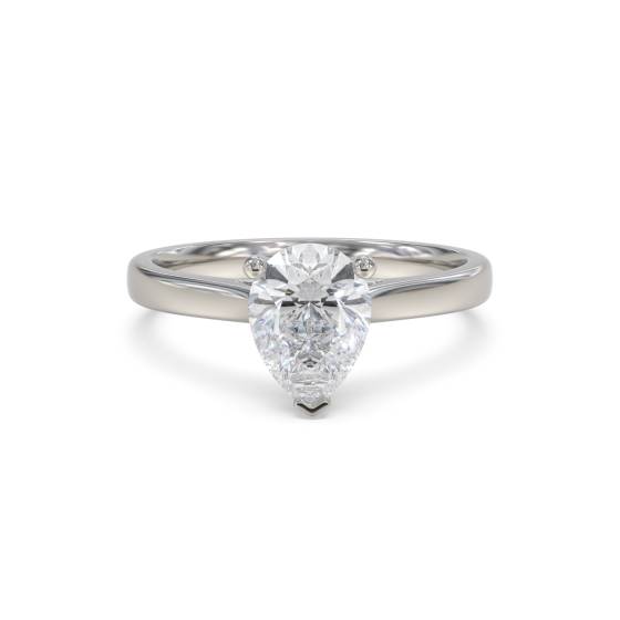 Klassischer birnenförmiger Naturdiamant-Verlobungsring mit 1,00 ct SI2/H Diamanten