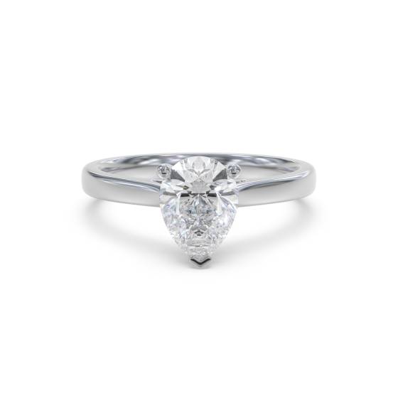 Klassischer birnenförmiger Diamant-Verlobungsring mit 0,25 ct