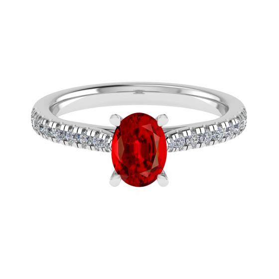 Rubin- und Diamantring