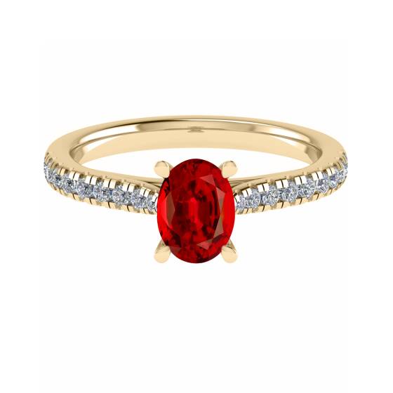 Rubin- und Diamantring