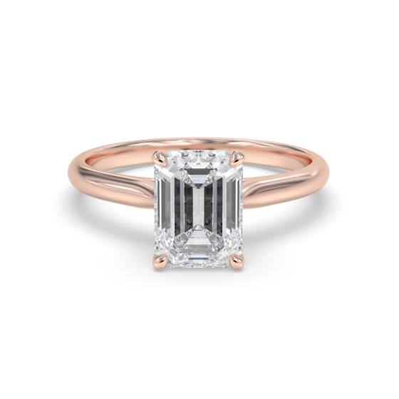 Verlobungsring mit Smaragd und Diamant