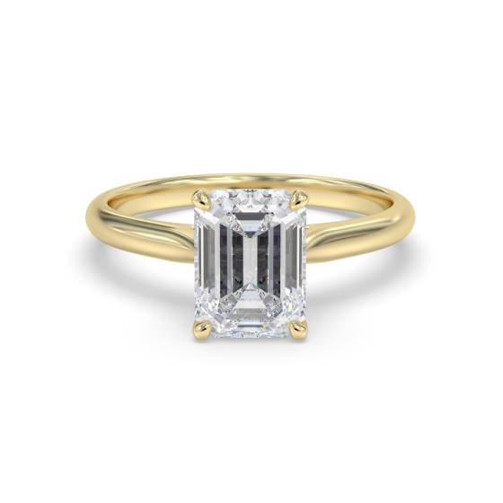 Verlobungsring mit Smaragd und Diamant