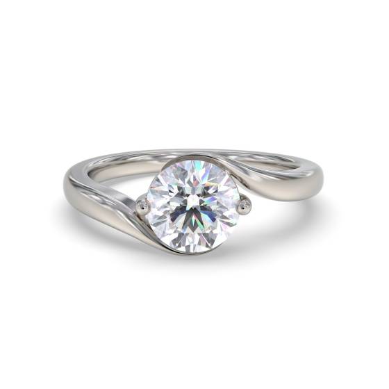Verlobungsring mit rundem Diamanten